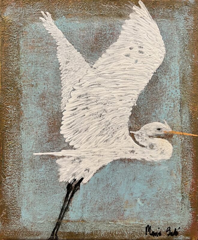 czapla | Heron - a painting by Marie Sarté