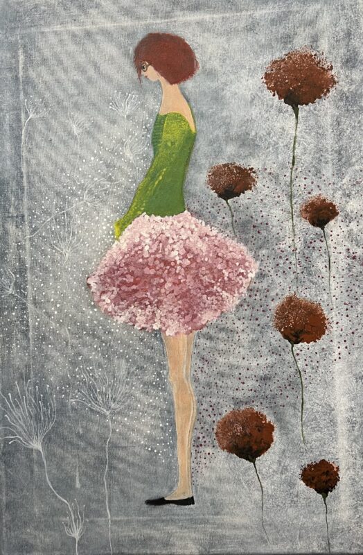 kobieta kwiat | Flower Girl - a painting by Marie Sarté