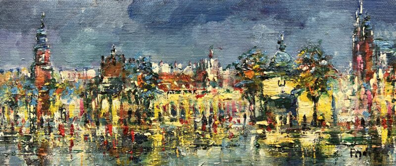 Rynek - a painting by Danuta Frydrych