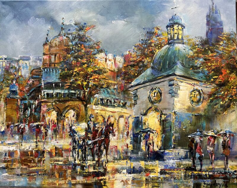 Rynek - a painting by Danuta Frydrych