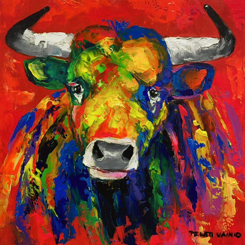 Bull - a painting by Pentti Vainio