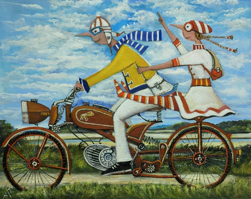 I want to feel the speed baby - a painting by Artur Płachta