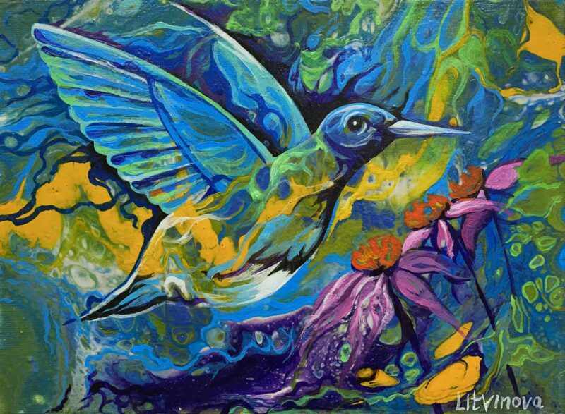 Humming-bird - a painting by Olga Litvinova