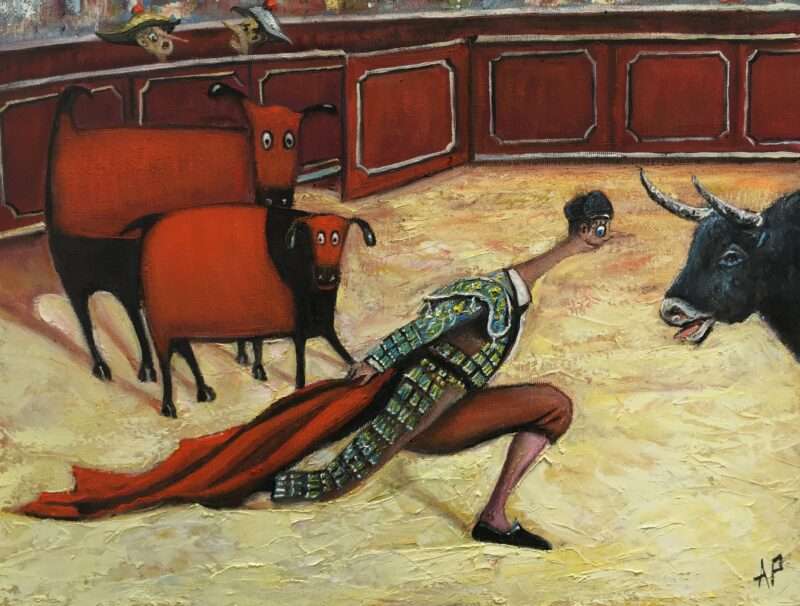 Corrida – Bullfight Painting - a painting by Artur Płachta