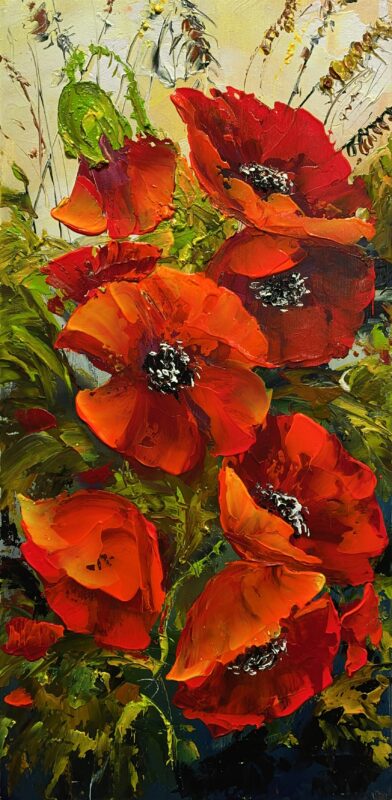 Poppies - a painting by Pentti Vainio