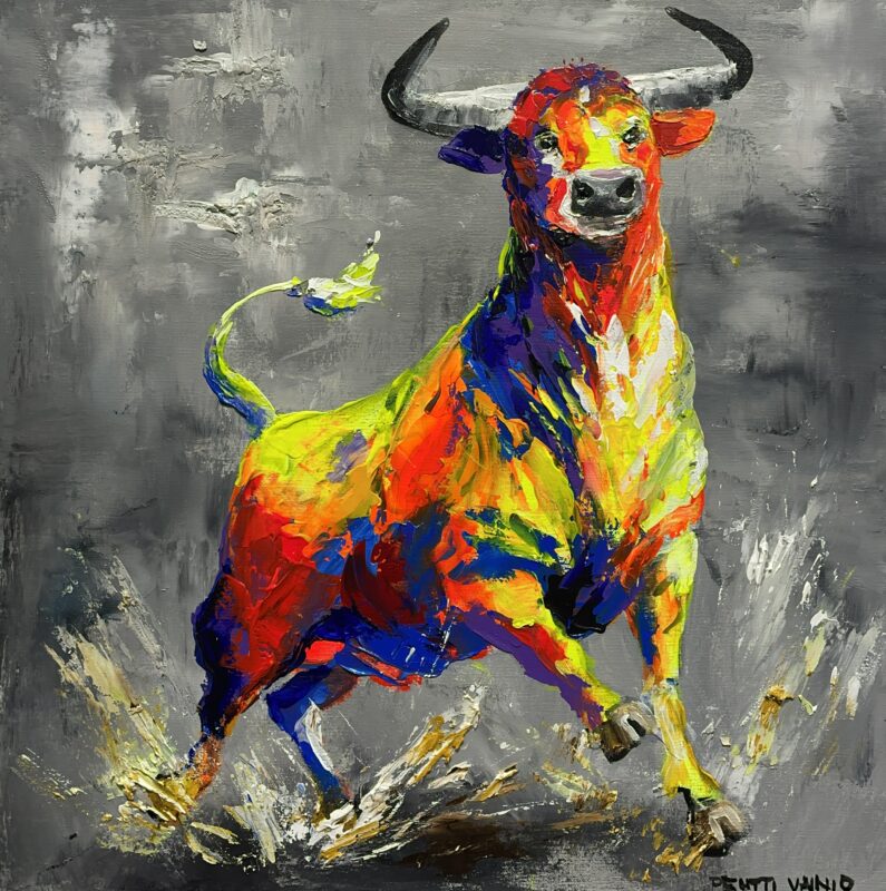 Bull - a painting by Pentti Vainio