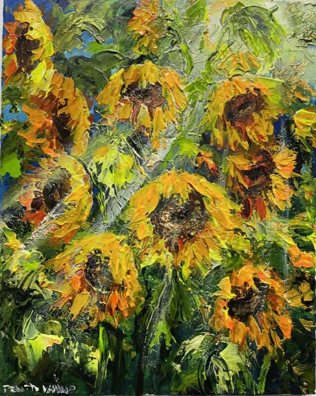 Sunflowers - a painting by Pentti Vainio