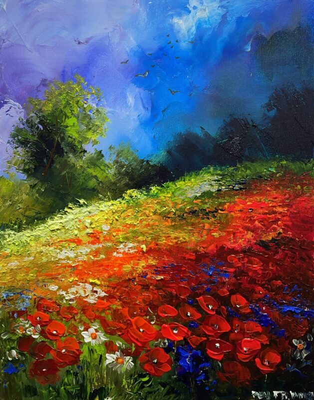 Poppies - a painting by Pentti Vainio