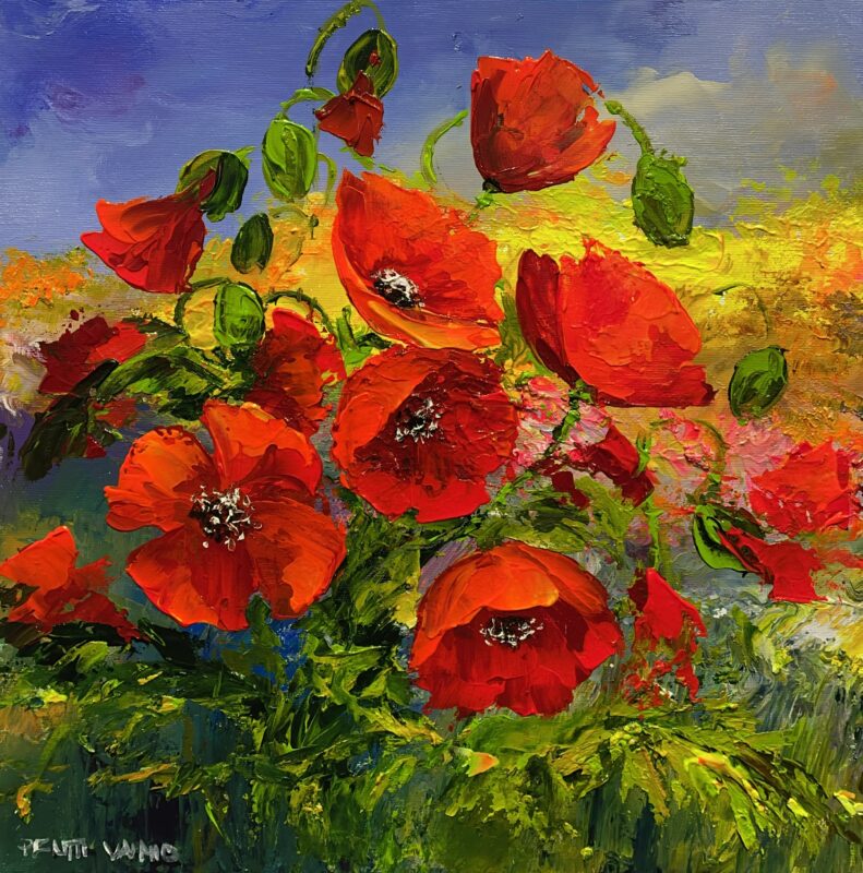 Poppies - a painting by Pentti Vainio