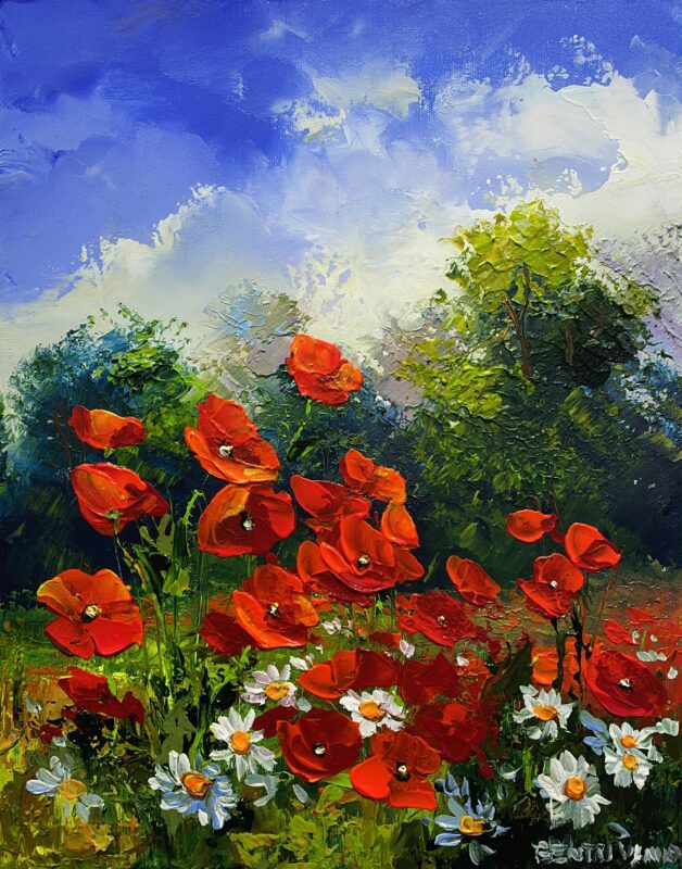 Poppies - a painting by Pentti Vainio