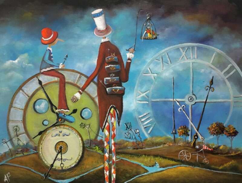 We wait and time is running out - a painting by Artur Płachta