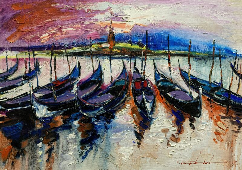 Boats - a painting by Viktor Fridrikh