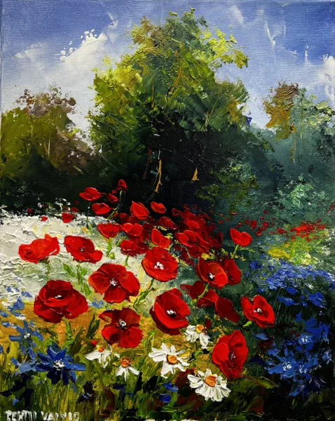 Flowers - a painting by Pentti Vainio