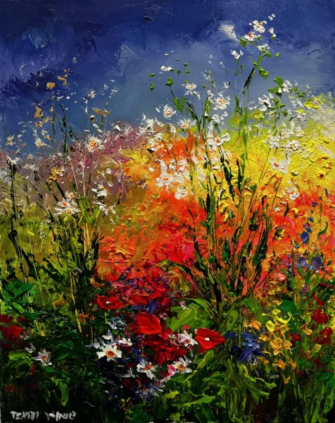 Flowers - a painting by Pentti Vainio