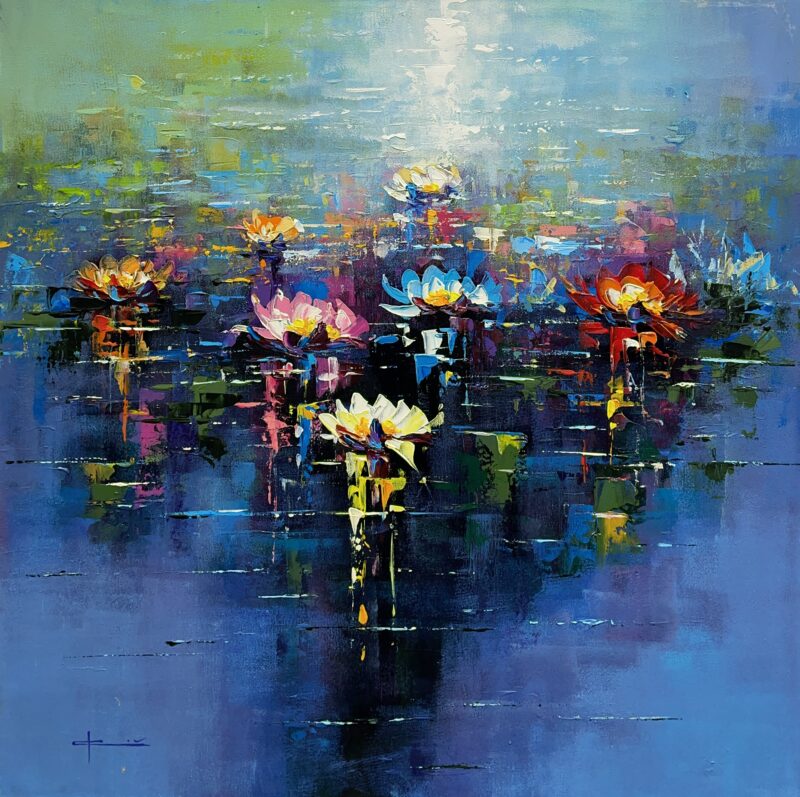 Water lilies - a painting by Marian Jesień