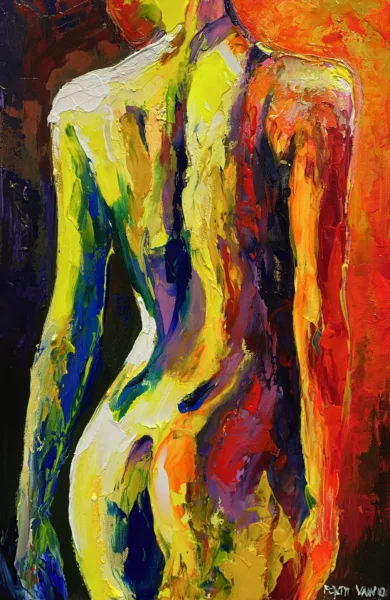 Nude lady - a painting by Pentti Vainio