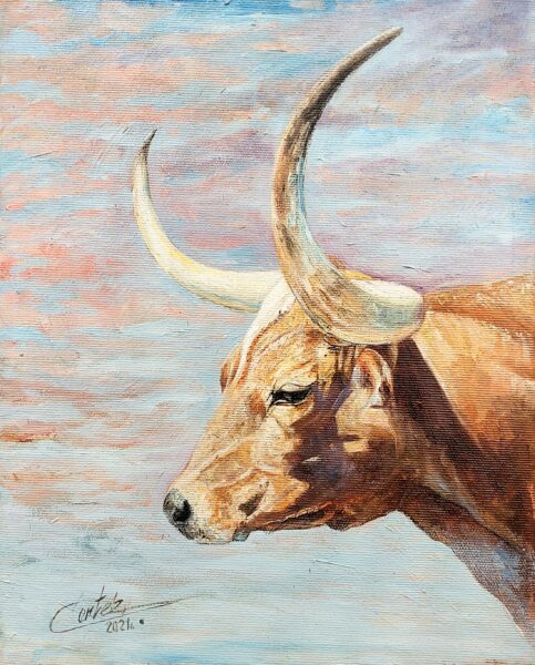 Cow’s head - a painting by Zbigniew Cortez Zając