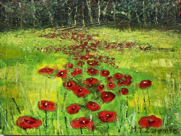 Poppies - a painting by Nieznany artysta