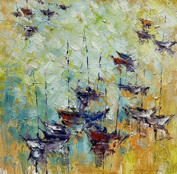 Boats - a painting by Viktor Fridrikh