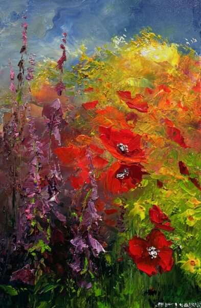 Poppies - a painting by Pentti Vainio