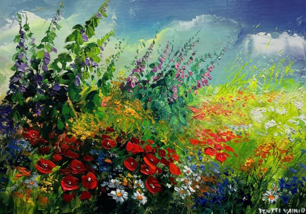 Flowers - a painting by Pentti Vainio