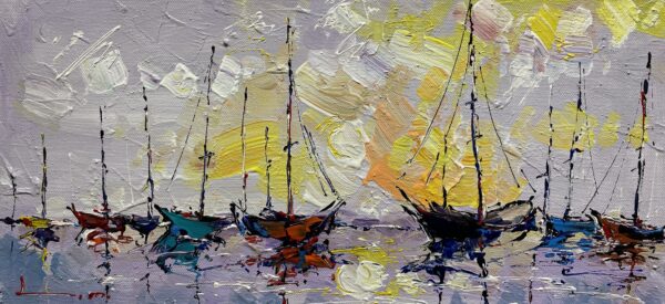 Boats - a painting by Viktor Fridrikh