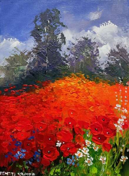 Poppies - a painting by Pentti Vainio