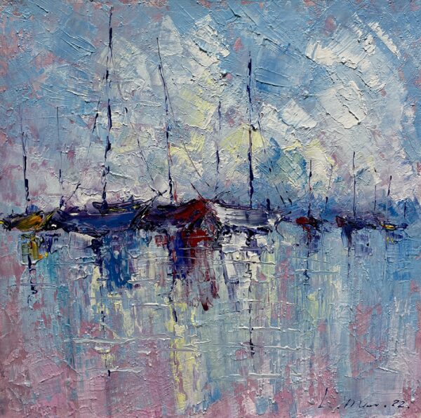 Boats - a painting by Viktor Fridrikh