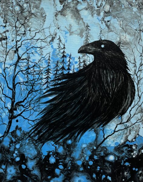 Crow - a painting by Monika Luka