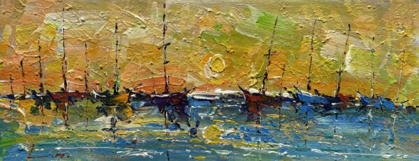 Boats - a painting by Viktor Fridrikh