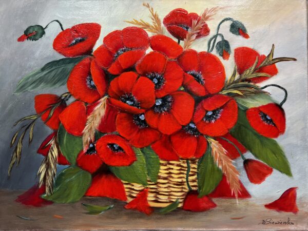 Poppies - a painting by Barbara Siewierska
