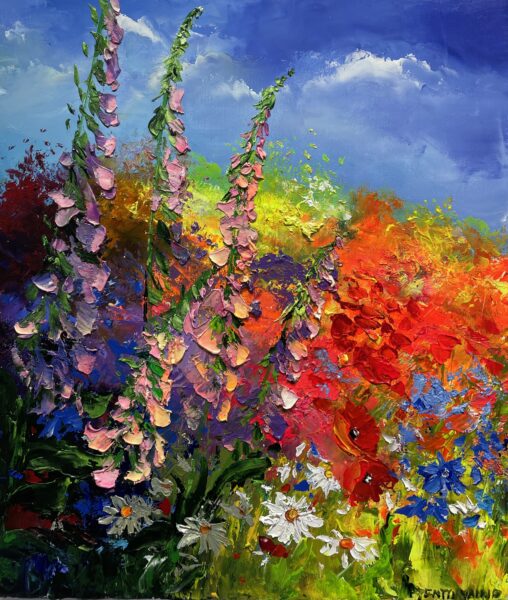 Flowers - a painting by Pentti Vainio