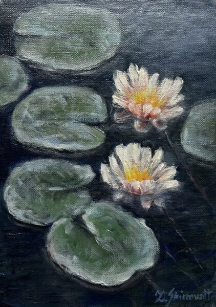 Water lilies - a painting by Zbigniew Skirmuntt