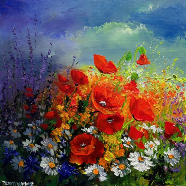 Flowers - a painting by Pentti Vainio