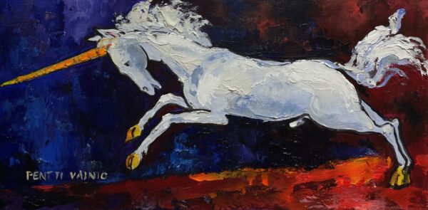 Unicorn - a painting by Pentti Vainio