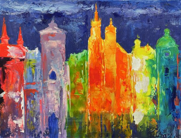 Cracow - a painting by Jolanta Kusztal