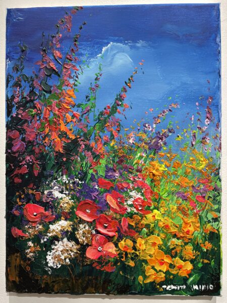 Composition with flowers - a painting by Pentti Vainio