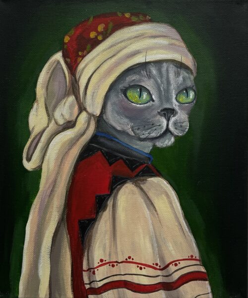 Cat - a painting by Oksana Osowska