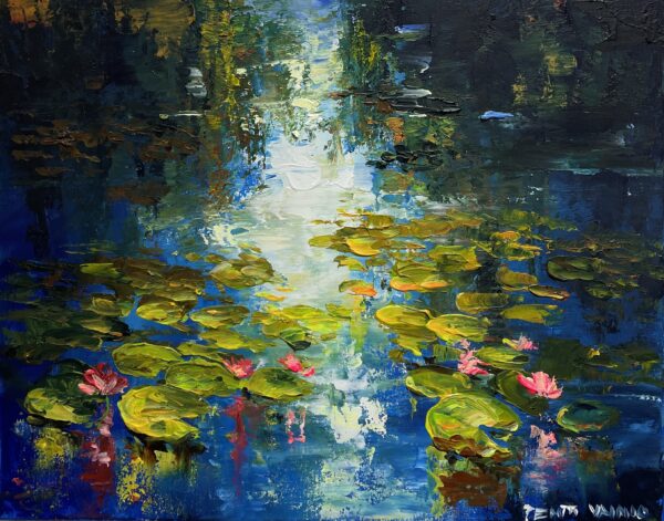 Water lillies - a painting by Pentti Vainio