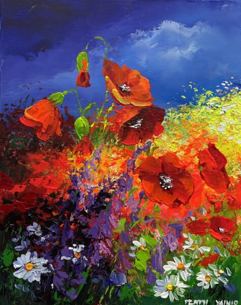 Poppies - a painting by Pentti Vainio