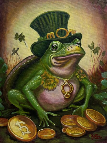 Frogcoin - a painting by Aleksander Tomasievych