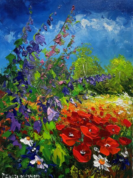 Flowers composition - a painting by Pentti Vainio