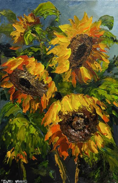 Sunflowers - a painting by Pentti Vainio