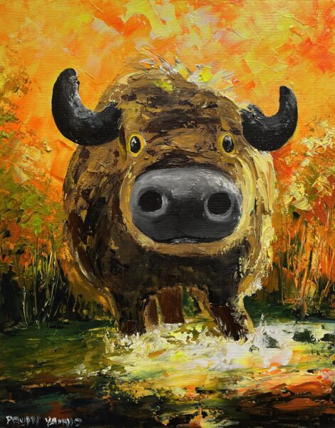 Bull - a painting by Pentti Vainio