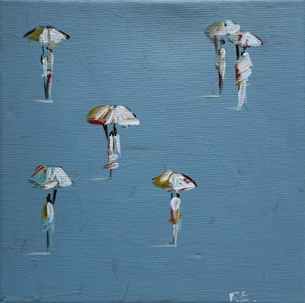 Umbrellas - a painting by Filip Łoziński