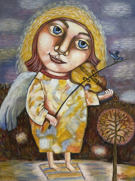 Violin - a painting by Aleksander Tomasievych