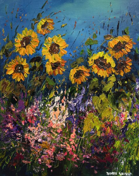 Sunflowers - a painting by Pentti Vainio