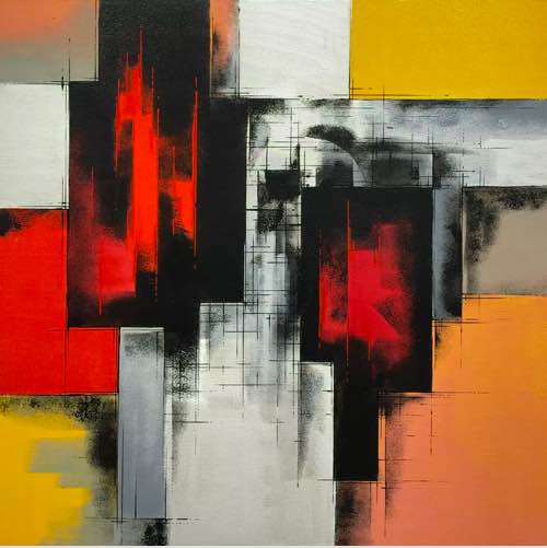 Abstraction - a painting by Marian Jesień