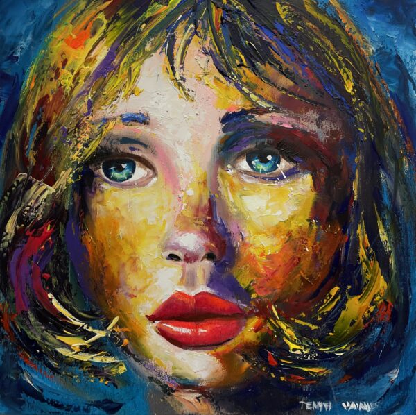 Blue eyes - a painting by Pentti Vainio