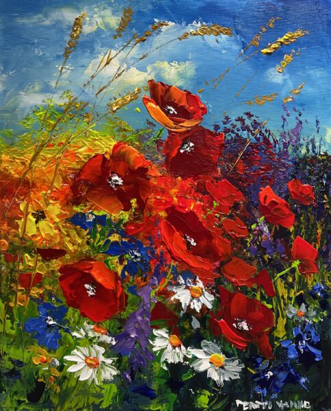 Poppies - a painting by Pentti Vainio